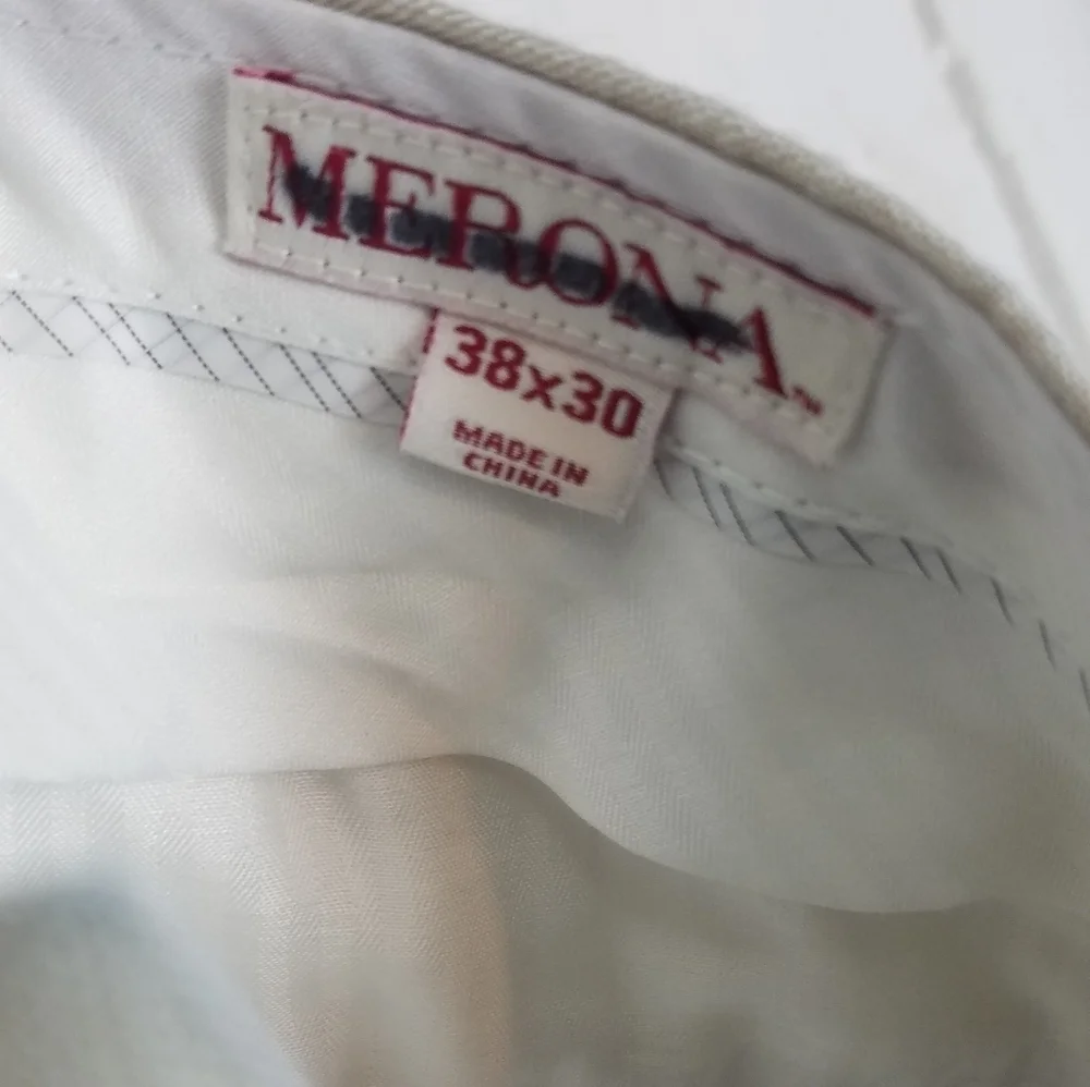 Merona tan skin fit Corte cenido linen blend pants